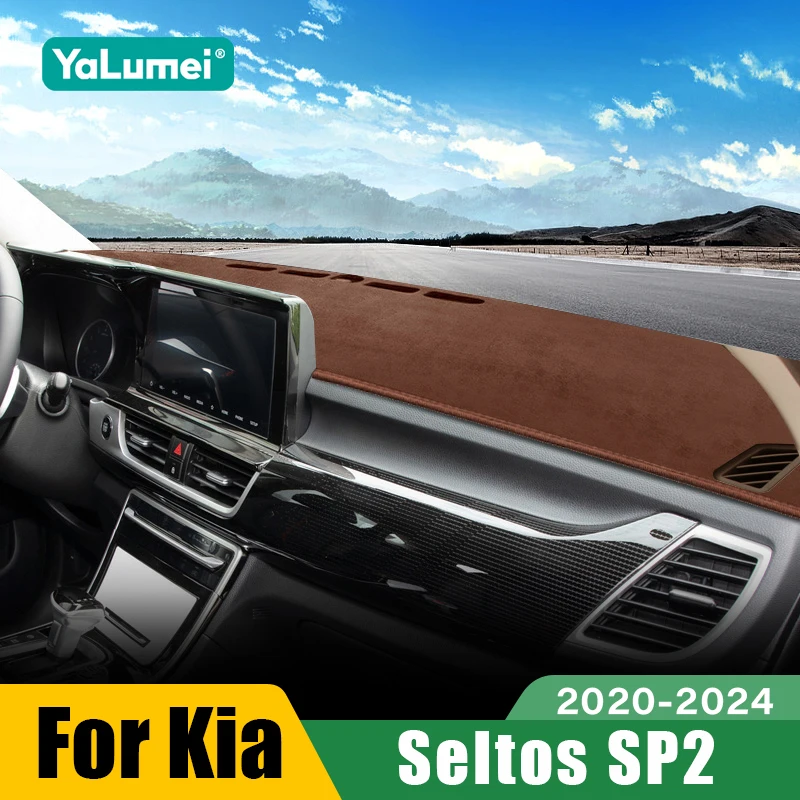 For Kia Seltos 2020 2021 2022 2023 2024 SP2 KX3 Car Dashboard Sun Shade Cover Instrument Desk Non-slip Mat Accessories