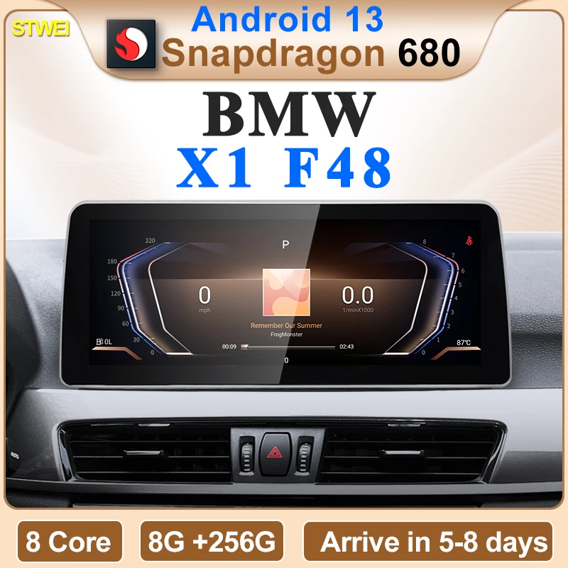 

2024 New ID6 ID7 ID8 Android 13 Qualcomm680 Snapdragon6225 8GB 256GB 12.3inch For BMW X1 F48 2016-2020 Car CarPlay AUTO Screen