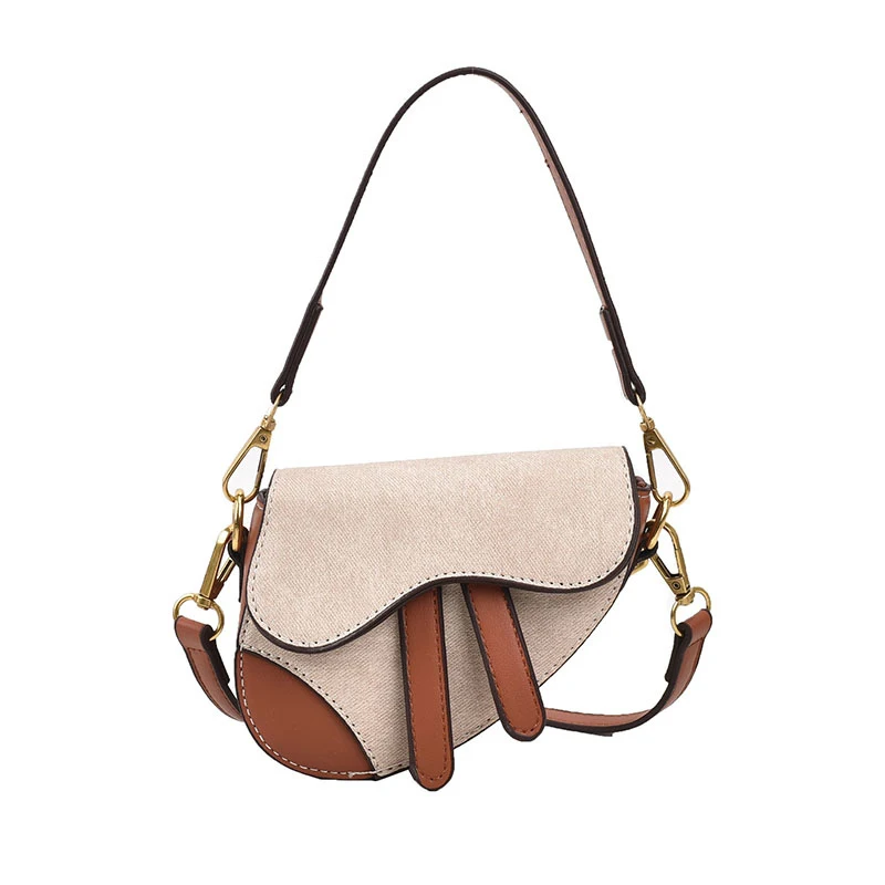 

Fashion Crossbody Bag Women's Fashionable Single Shoulder Retro Simple Saddle Bag Korean Style Handbag
