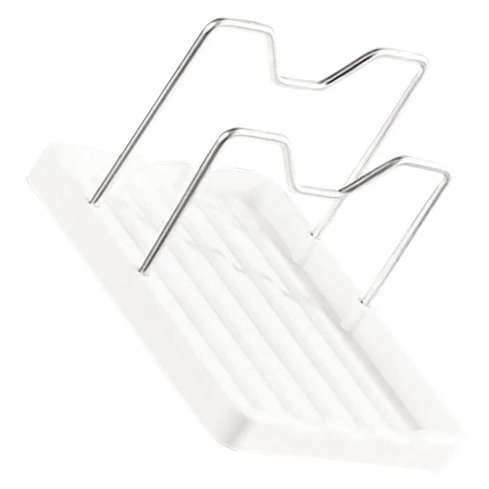 

Pot Lid Organizer Stainless Steel Utensil Rack Spoon Rest Kitchen Storage Modern Design Countertop Space Saver