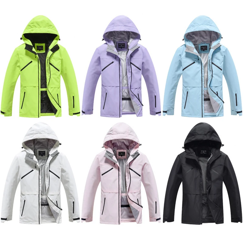 2024 Windproof Outdoor Man Ski Sets Hooded Jacket Pants Women Snow Suits Mountain Sport Warm Male Snowboard Outfits Clothes