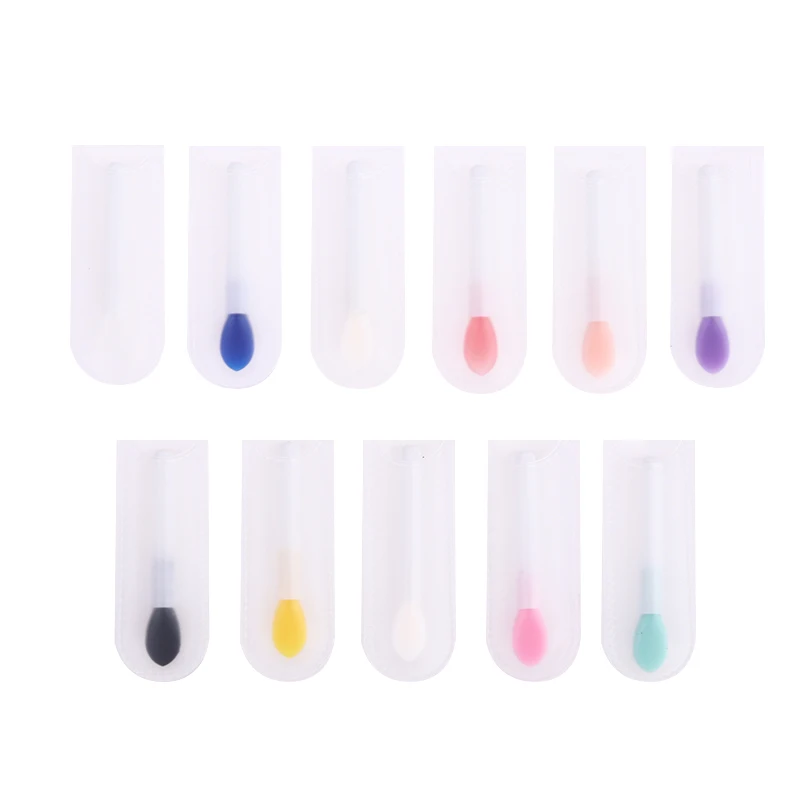 1/3/10pc Mini Silicone Lip Balms Lip Mask Brush With Sucker Dust Cover Lipstick Cosmetic Makeup Brushes Lipstick Brush 