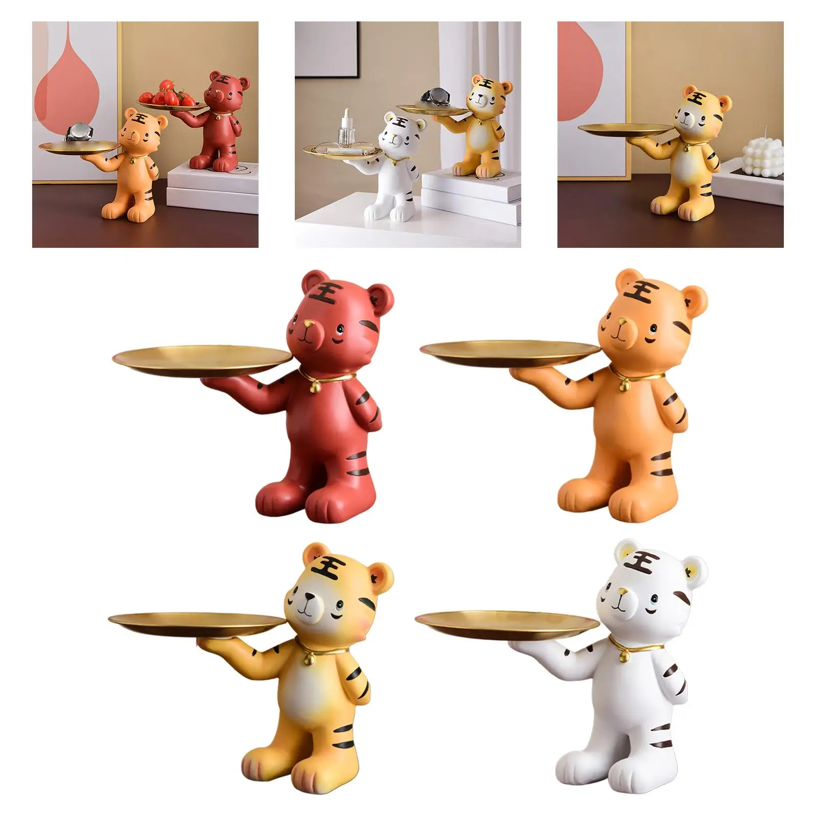 

Creative Statue Artistic Craft Sculpture Resin Decorative Animal for Entrance Hallway Candy Trinkets Ornaments Office