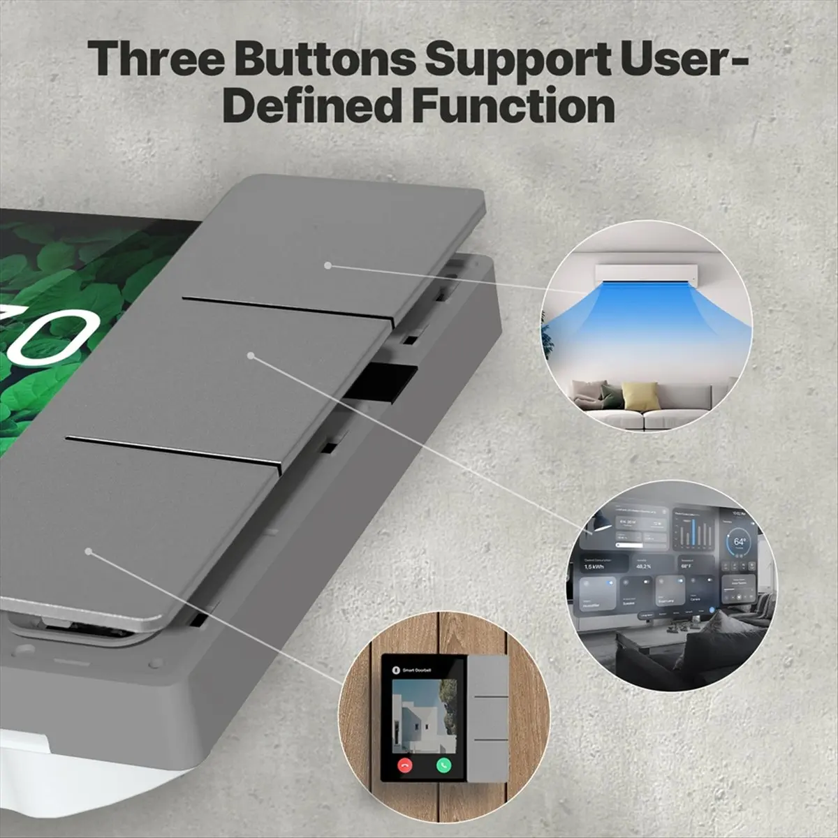 

Stable- Tuya WiFi 3.5-Inch Smart Center Touch Control Panel Central Screen 3 Relays Physical Buttons BT Sigmesh Hub Built-in