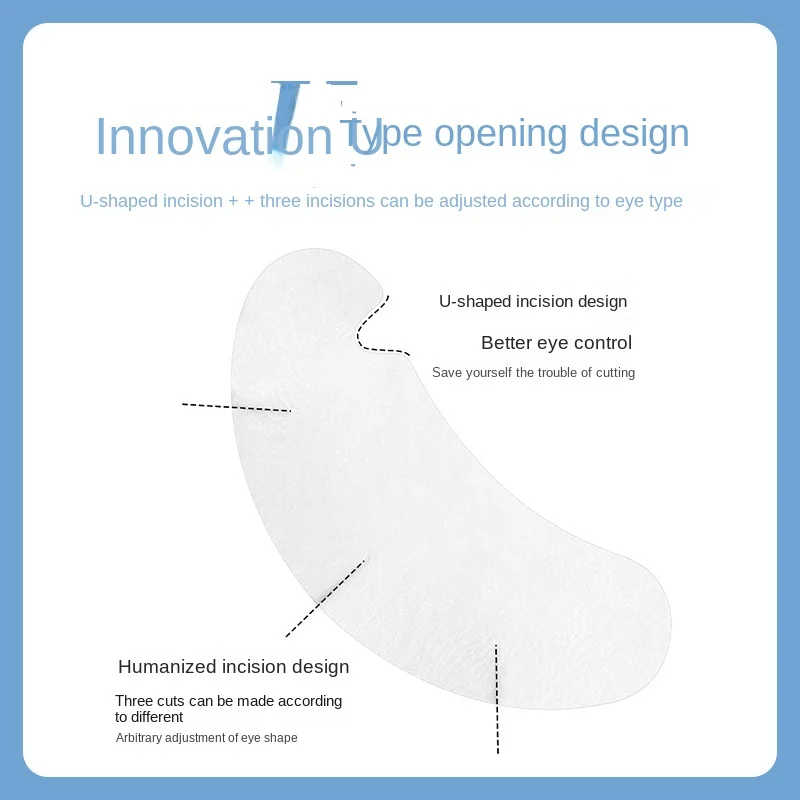 رقعة جل للرموش على شكل حرف U ، رموش تطعيم أسفل البطانات ، ضمادات العين ، إطالة الرموش ، لفافات ملصقات ورقية ، جديدة ، أزواج