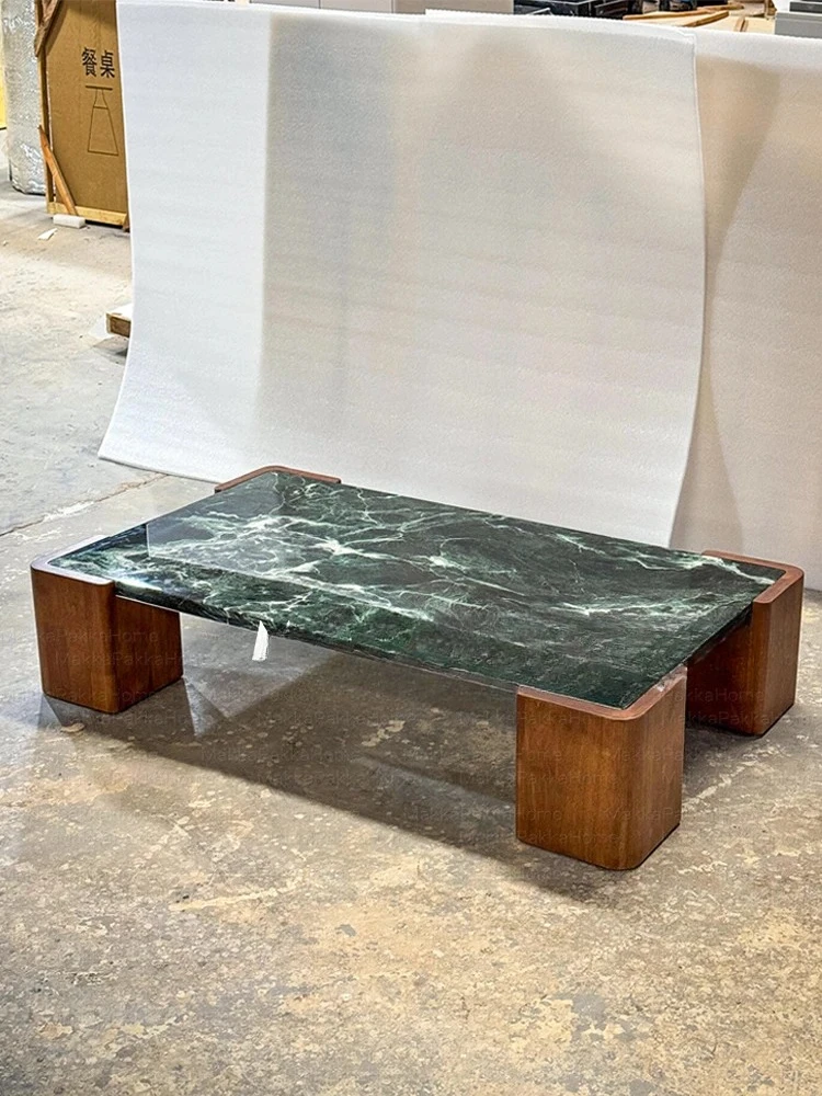 FTavolino da café en pietra di lusso natural di lusso leggero italiano Tavolino da caffè rectangular en marmo di fascia alta