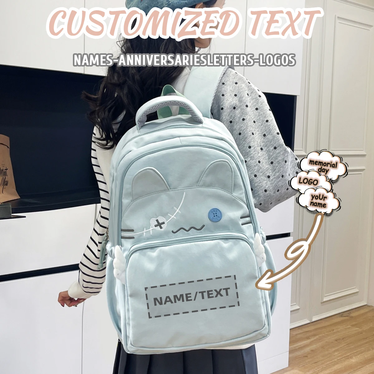 

Индивидуальный логотип, рюкзак для учащихся начальной школы, студенческий рюкзак, сверхлегкий весовой рюкзак, персонализированный DIY