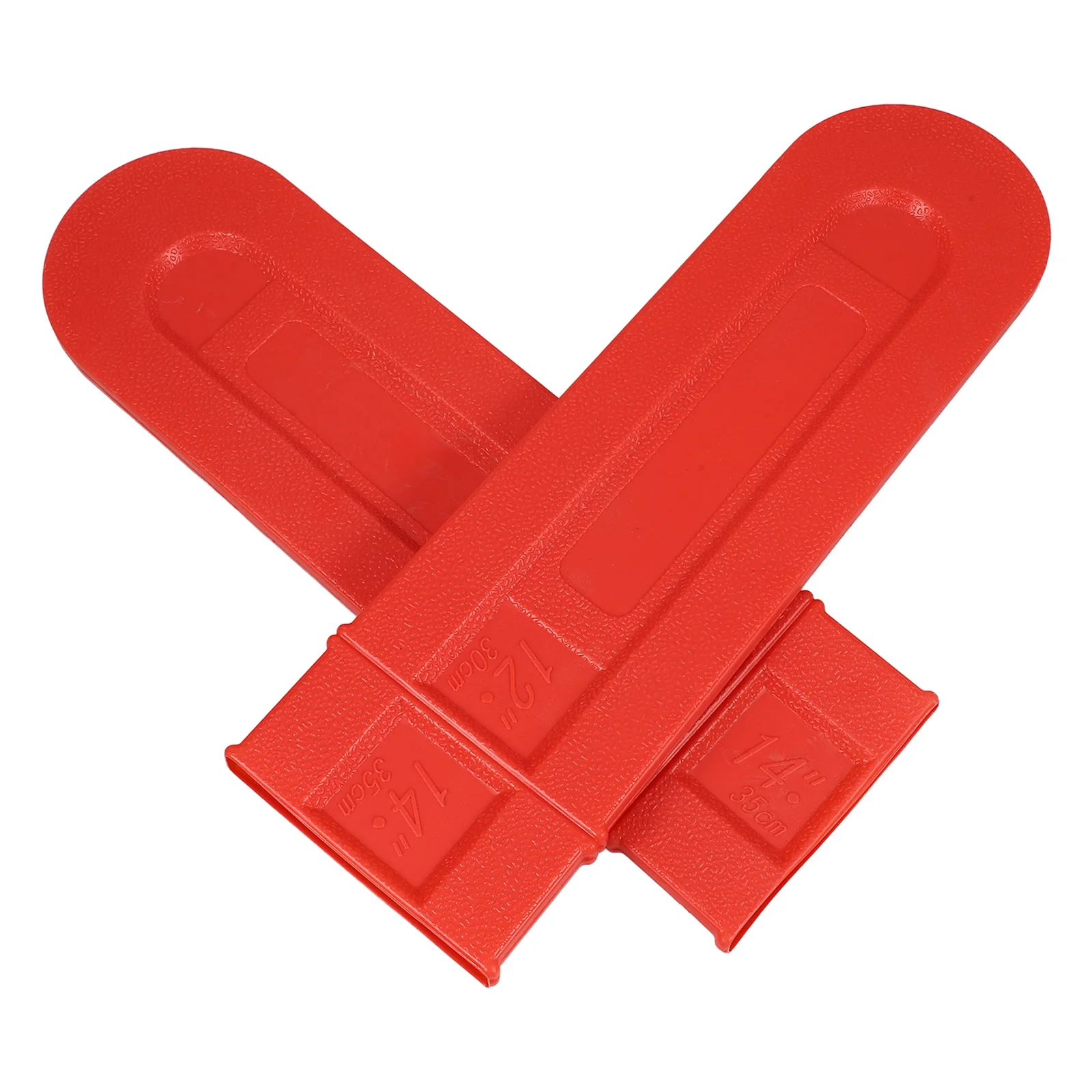 

2 Pcs Chainsaw Guide Sheath Red Durable High Visibility Easy Storage Transport Bar Chain Cover Scabbard Guard Anti Scratch