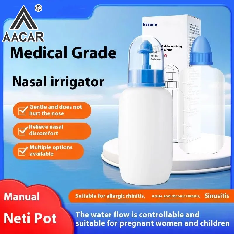 240/250ml Nose Wash Cleaner Nasal Irrigator Rinse Bottle Nose Protector Avoid Allergic Rhinitis Sinusitis Adult Child Neti Pot