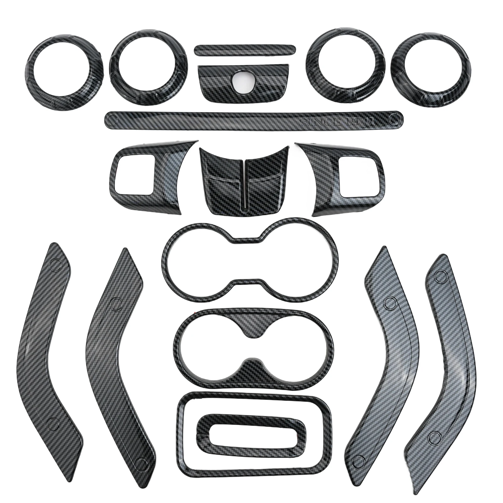 18pcs Car Trim Car Interior Decor Car Interior Enhancement Precisely Cut And Measured Convenient Application Easy Installation