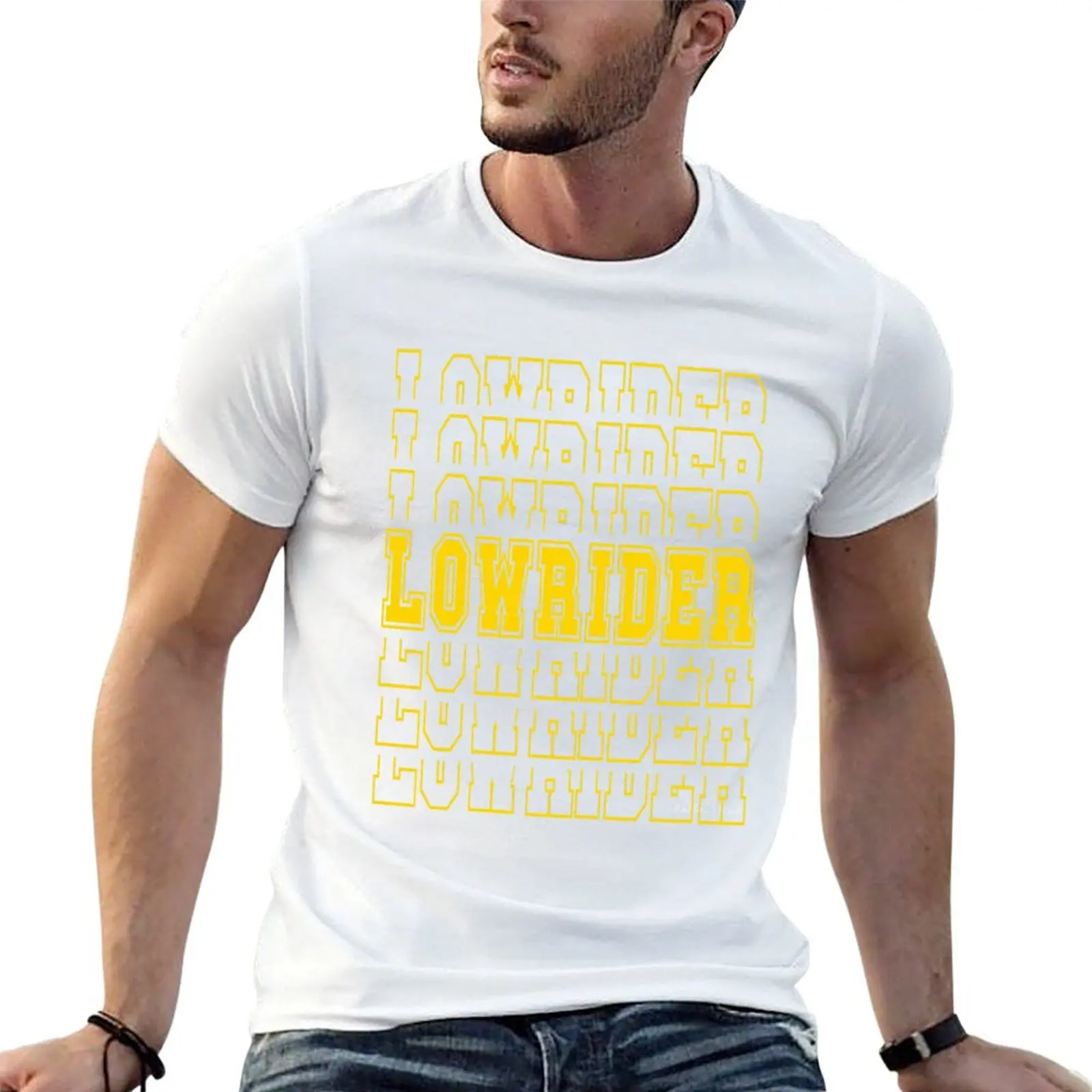 

Lowrider Gold Word Art V1W T-Shirt t shirt man luxury cotton t shirts high quality T-Shirt