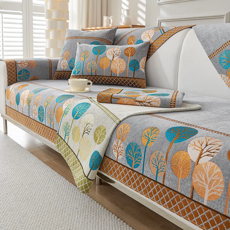 1PC Bankkussen Chenier Universeel in alle seizoenen Antislip en vuilafstotend zitkussen Bankhoes Doek Handdoek