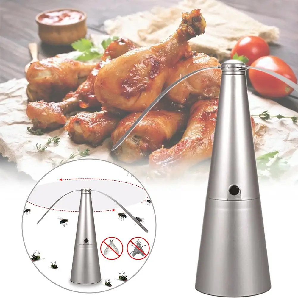 Bug Fan Fly Deterrent With Holographic Blades To Clear Flies Repellent Table Battery Protector Mosquitoes Food Bugs Powered F7B4