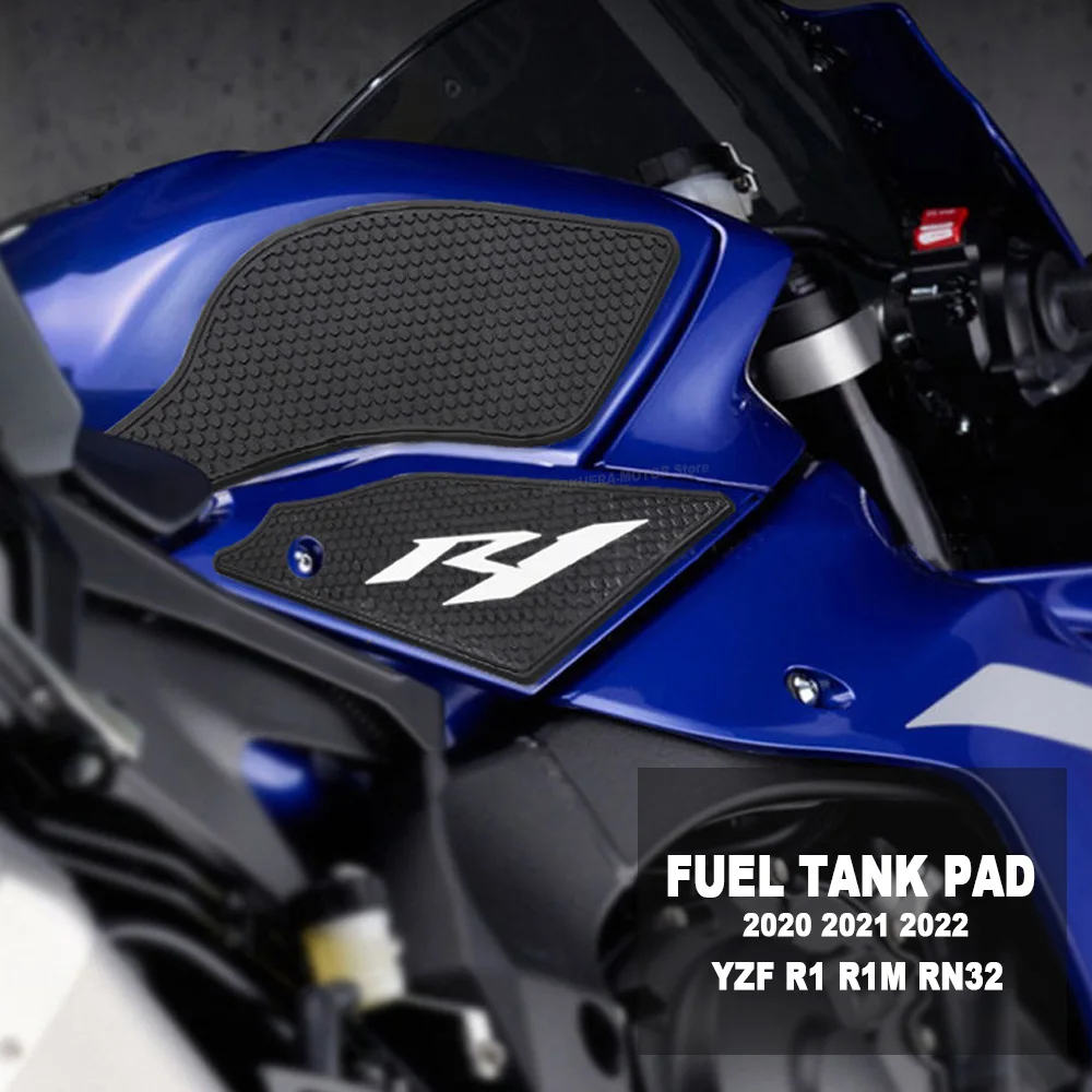 

A Set of 4pcs Motorcycle Parts Gas Fuel Tank Traction Side Pad Knee Grip Protector For YZF R1 R1M RN32 2020 2021 2022