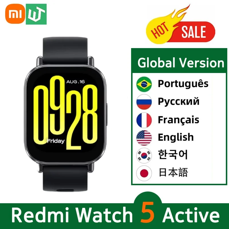 Xiaomi Redmi Watch 5 Active Global Version Smartwatch 2'' Display Bluetooth Calling 470mAh Battery 18 Days 140+ Sports Mode 5ATM