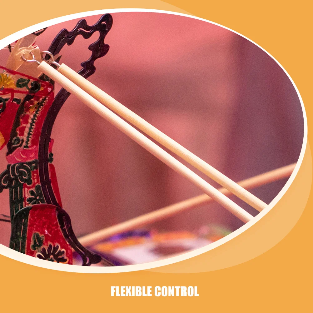 30 Stück Holzpuppen-Arm-Kontrollstäbe, 20 cm, beige Stäbchen für die Schattenherstellung, Kit für traditionelle chinesische Theaterpuppen