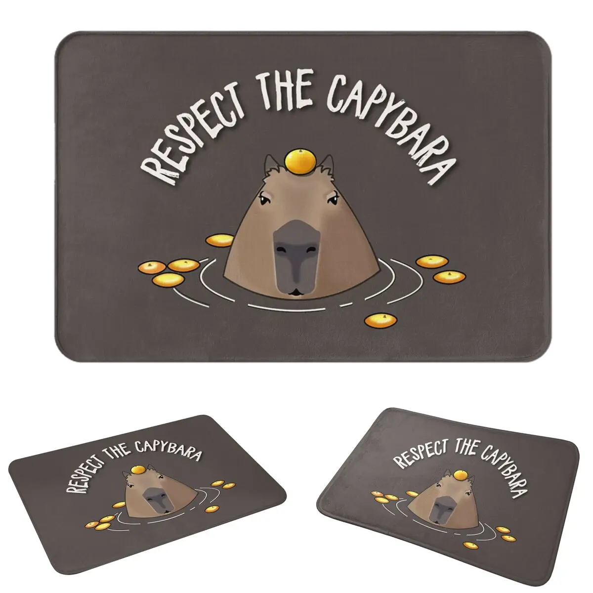 Capybara Animal Pattern Doormat Sand Scraping Carpet Rug Kitchen Entrance Home Floor Mat for Balcony Footpad Mats