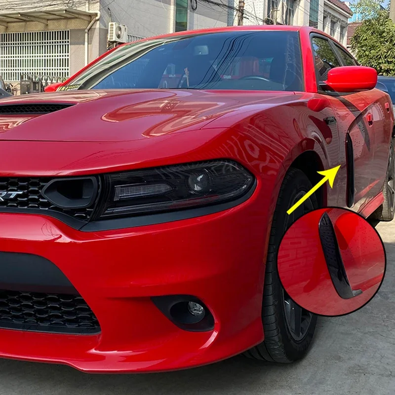 2011 To 2021 For Dodge Charger SRT Hellcat RT SXT Door Wind Knife Sticker Decorative Covers Front Door Side Fender Fin