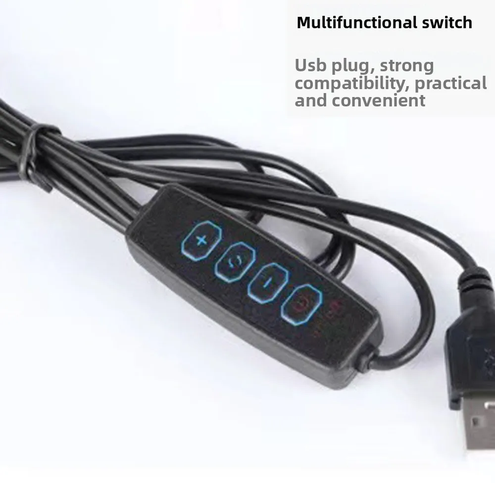 مع ترايبود LED التصوير الفوتوغرافي الفيديو الضوئي 4 بطاقات ملونة شاشة كاملة التصوير ملء مصباح التحكم في الخط متعدد الوظائف #3