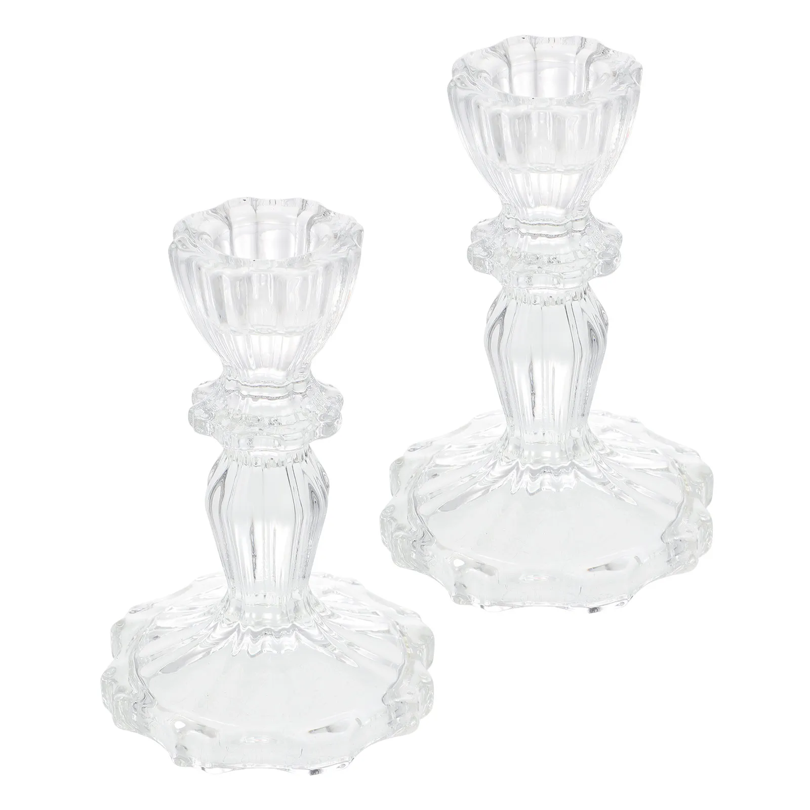 2 قطعة حامل زجاجي حامل شفاف طويل القامة لعيد الشكر وعيد الميلاد وحفلات الزفاف وأجواء الطعام على الطراز العتيق