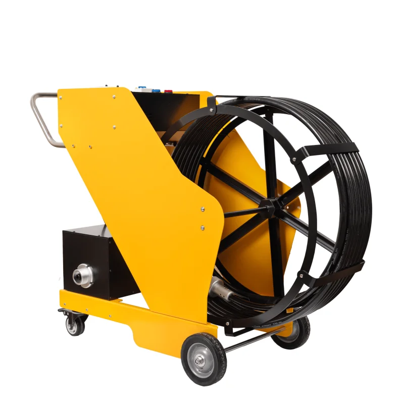Smart connection to mobile phone grease pipe cleaning equipment