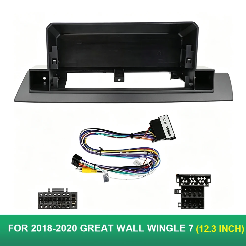 12.3 Inch Car Radio Fascia Frame For Great Wall Wingle 7 2018-2020 Android Stereo Dashboard Panel Trim Kit Cable Option