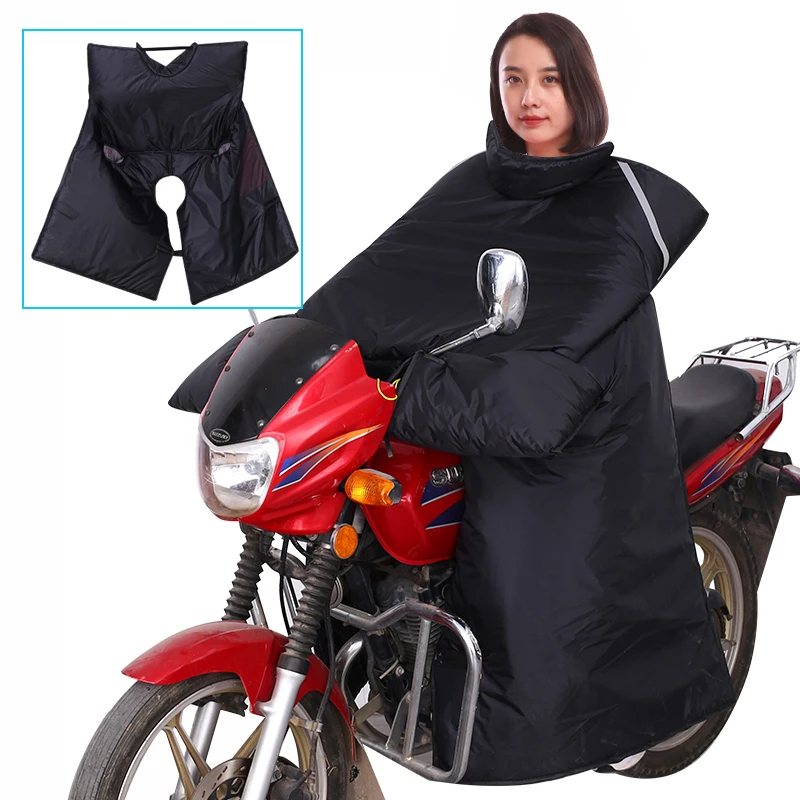 

Зимнее лобовое стекло мотоцикла с изогнутой балкой, лобовое стекло для скутера, увеличенное утолщенное водонепроницаемое бархатное стекло Cubre Piernas Moto