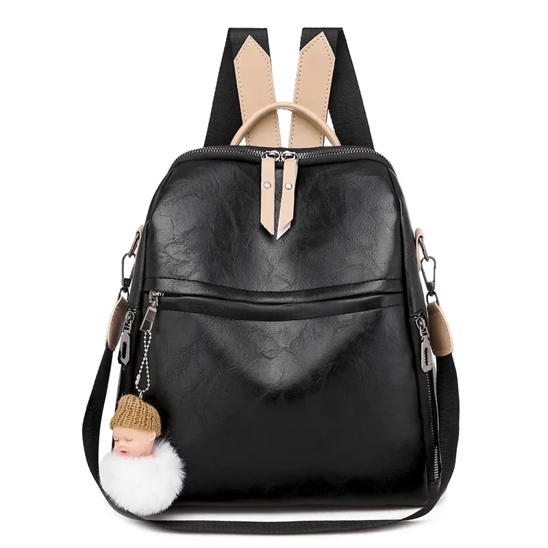 Backpack Women New Wave Anti-Theft Travel Bag Korean Version Of The Wild Fashion Large Capacity Soft Leather Women's Backpack