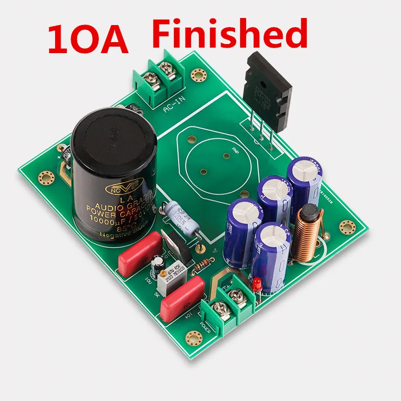Позолоченный линейный регулятор тока 5A /10A LM317 MJ15025, плата питания с низким уровнем шума, высокая стабильность, низкое внутреннее сопротивление