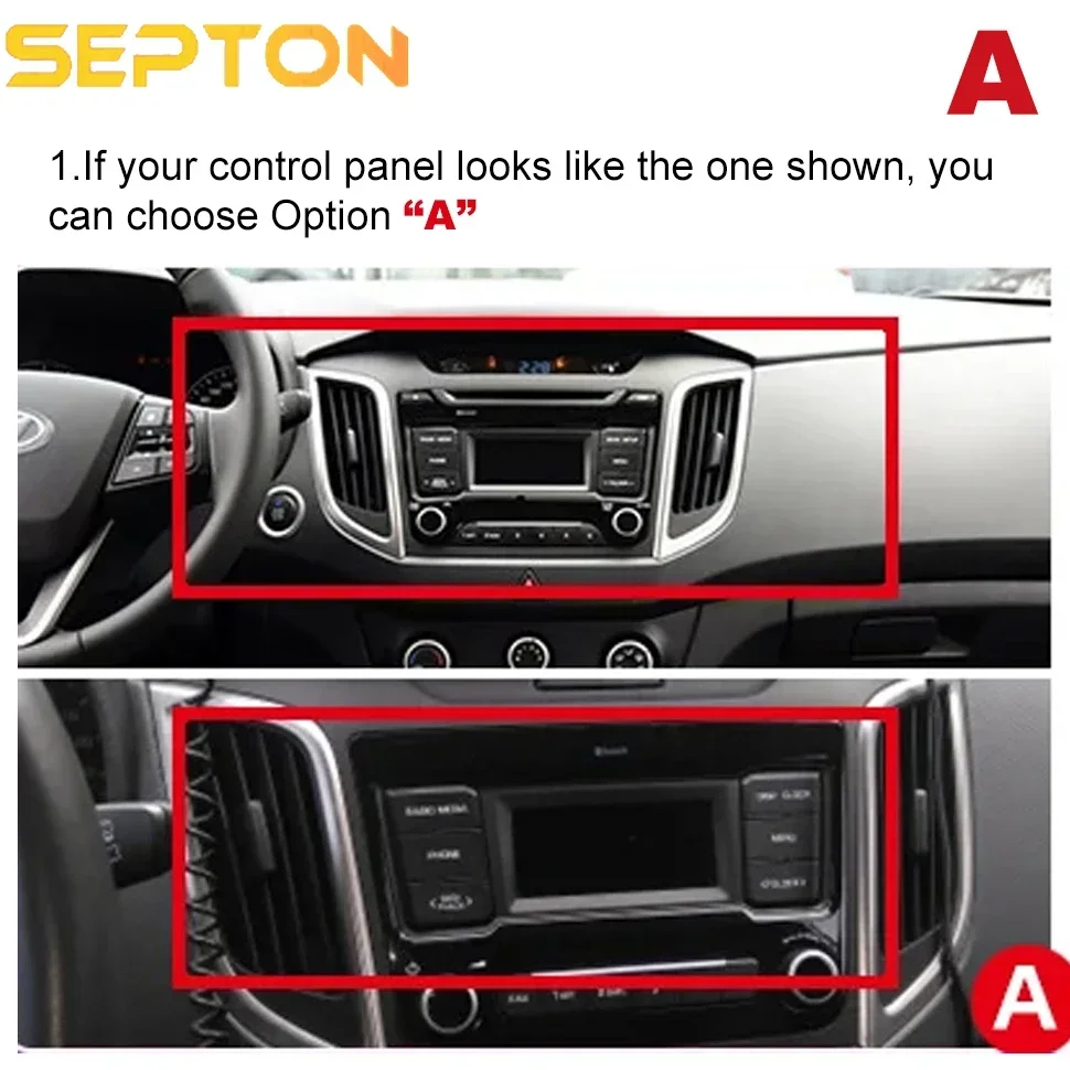 SEPTON 8+128G Car Stereo Radio  For Hyundai Creta ix25 2015-2019 Android Screen Multimedia Player Carplay Auto GPS 2Din Headunit