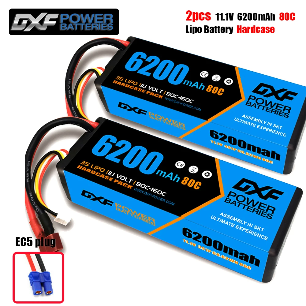 2PCS DXF 2S 3S 4S 6S Lipo-batterij 8400mAh 9200mAh 10000mAh 6500mAh 8000mAh 7000mAh 6200mAh 5200mAh 7.6V 11.1V 15.2V 14.8V 22.2V
