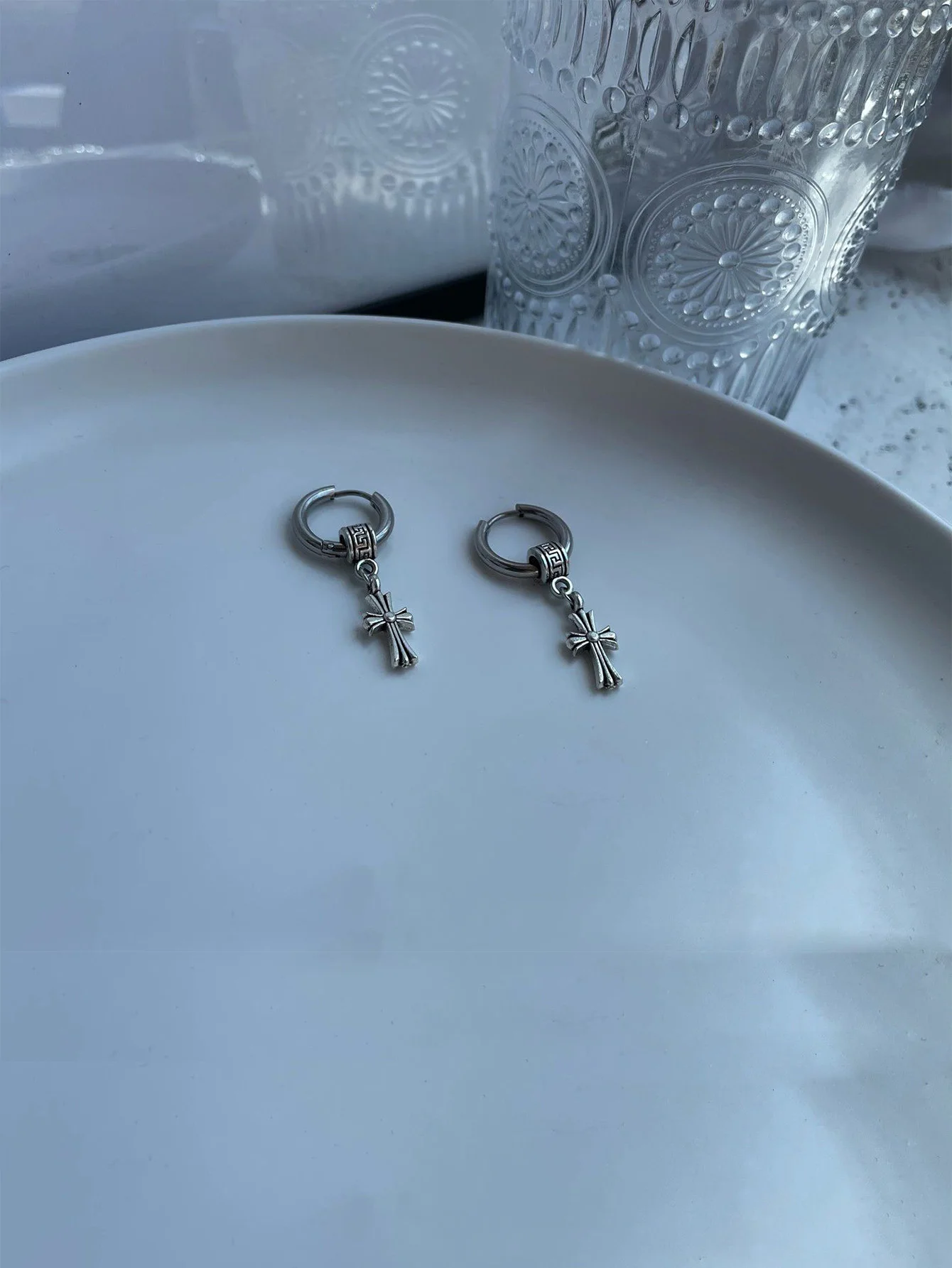 أقراط Earnail للرجال S925 من الفضة الإبرة للطلاب، أقراط مضادة للحساسية وغير قابلة للتلاشي للنساء، متعددة الاستخدامات #6