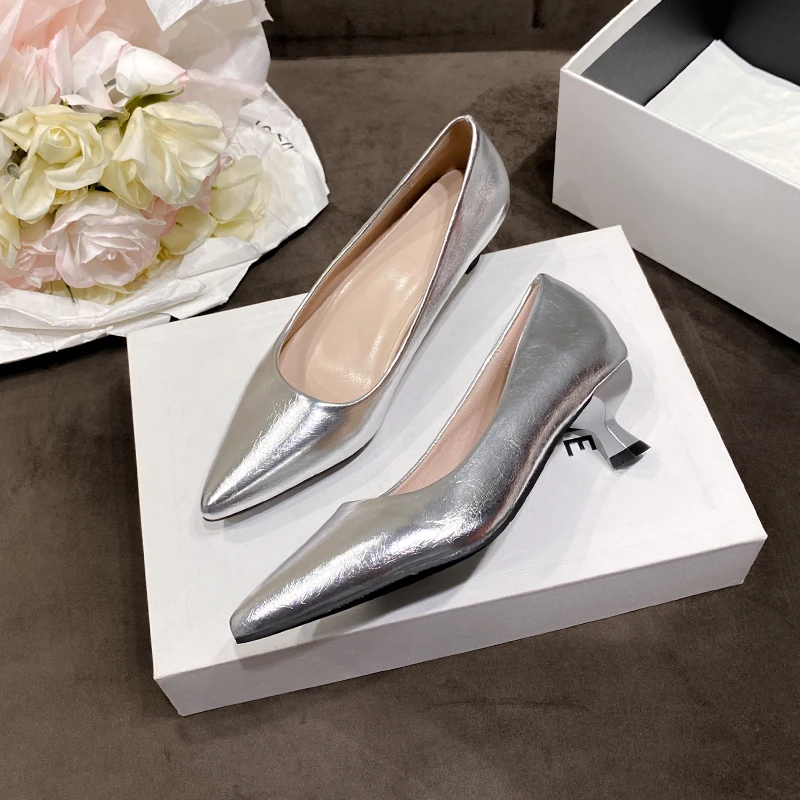 Women Shoes Pointed Toe Pumps Patent Leather Dress High Heels Boat Shadow Wedding Shoes Shoes for Wedding Women