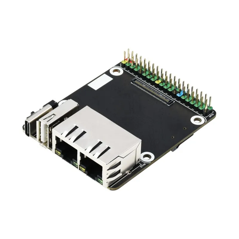 

Материнская плата Mini Dual Gigabit Ethernet, разработанная для компьютерного модуля Raspberry Pi 4 CM4-DUAL-ETH-MINI