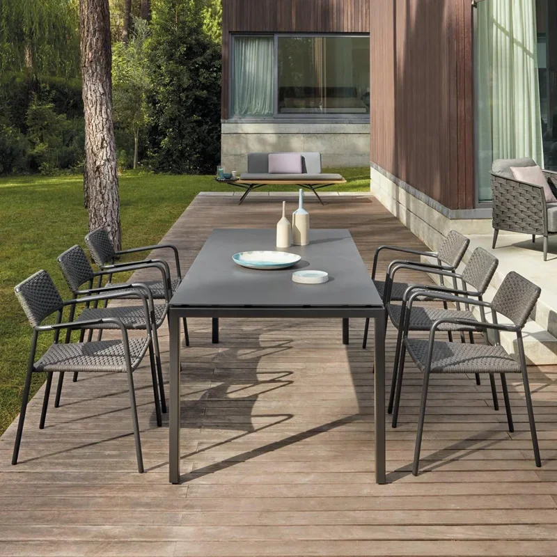 

Creativity Living Room Garden Chairs Simplicity Villa Homestay Leisure Garden Chairs Lawn Aluminum Furniture Садовый Стул MHSF