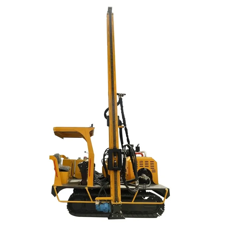 Portable Hydraulic Screw Pile Driver Post Hole Digger for Garden Farm Fence Pile Installation