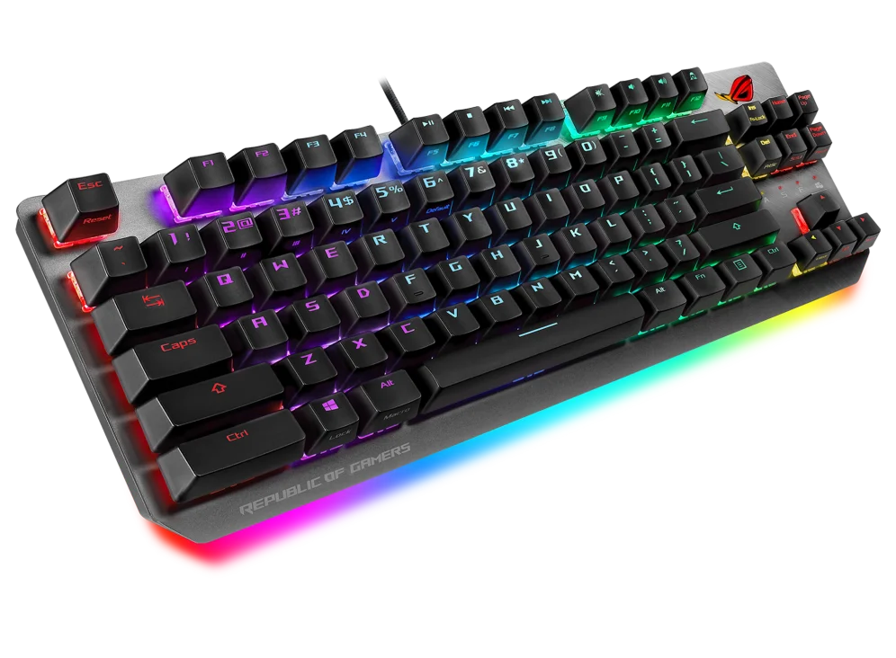 ROG Strix Âmbito TKL RGB LED para Teclado PC Jogos