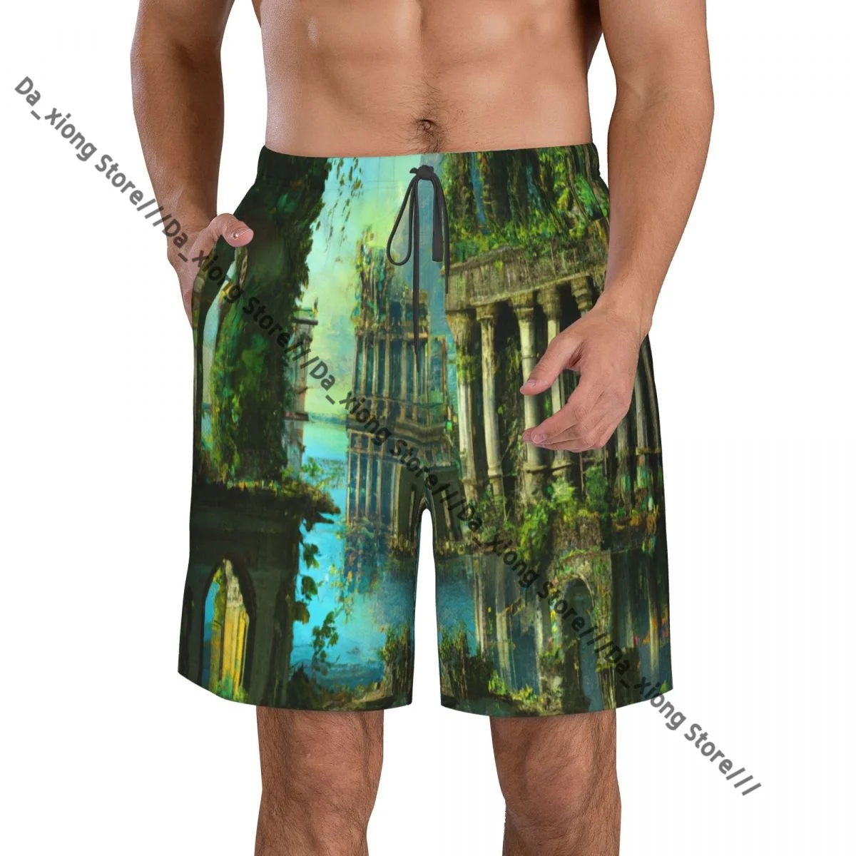 

Быстросохнущие шорты для плавания Gardens Of Babylon для мужчин, купальный костюм, купальный костюм, пляжная одежда