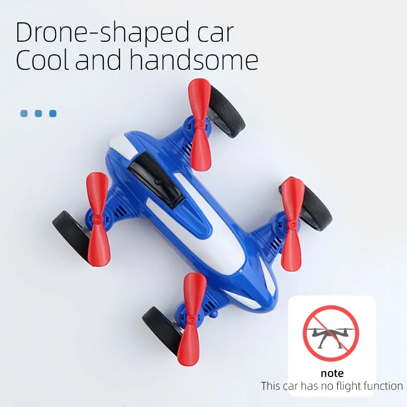 لعبة سيارة احتكاك غير قابلة للطيران على شكل طائرة بدون طيار للأطفال، مركبة تعمل بالدفع والسحب والقصور الذاتي، تصميم كوادكوبتر متين للأولاد والبنات #2
