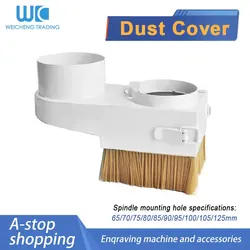 65/70/75/80/85/100/125mm Diameter Dust Collector Dust Cover Brush For CNC Spindle Motor Milling Machine Router Woodworking Tools