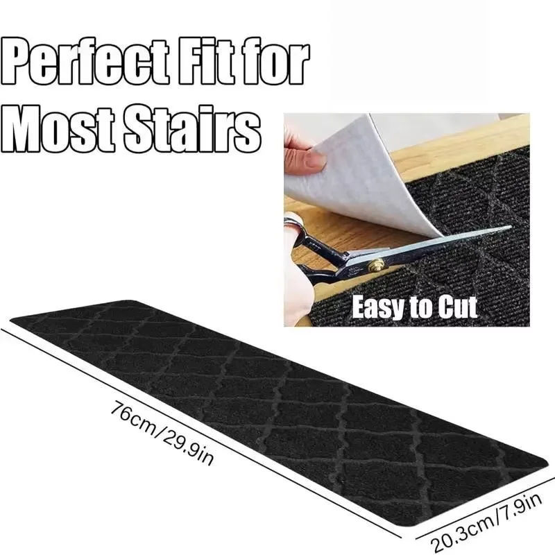 1PC Non Slip Stair Treads,Staircase runner with adhesive backing peel and stick for indoor wooden steps