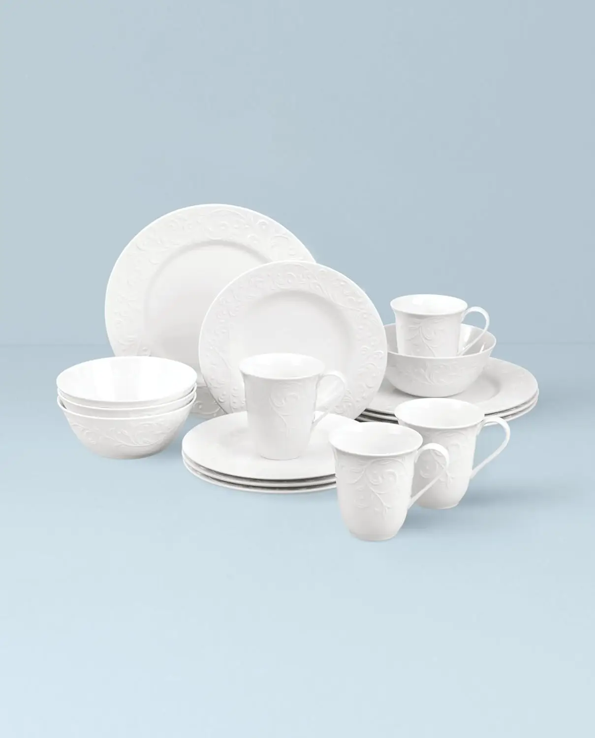 851746 Conjunto de louças esculpidas Opal Innocence de 16 peças