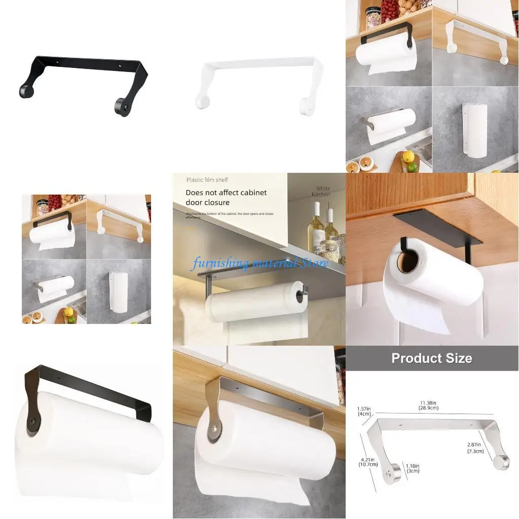 

Y5GD Прочная вешалка для бумажных полотенец без сверления Настенная стальная конструкция Идеально подходит для использования