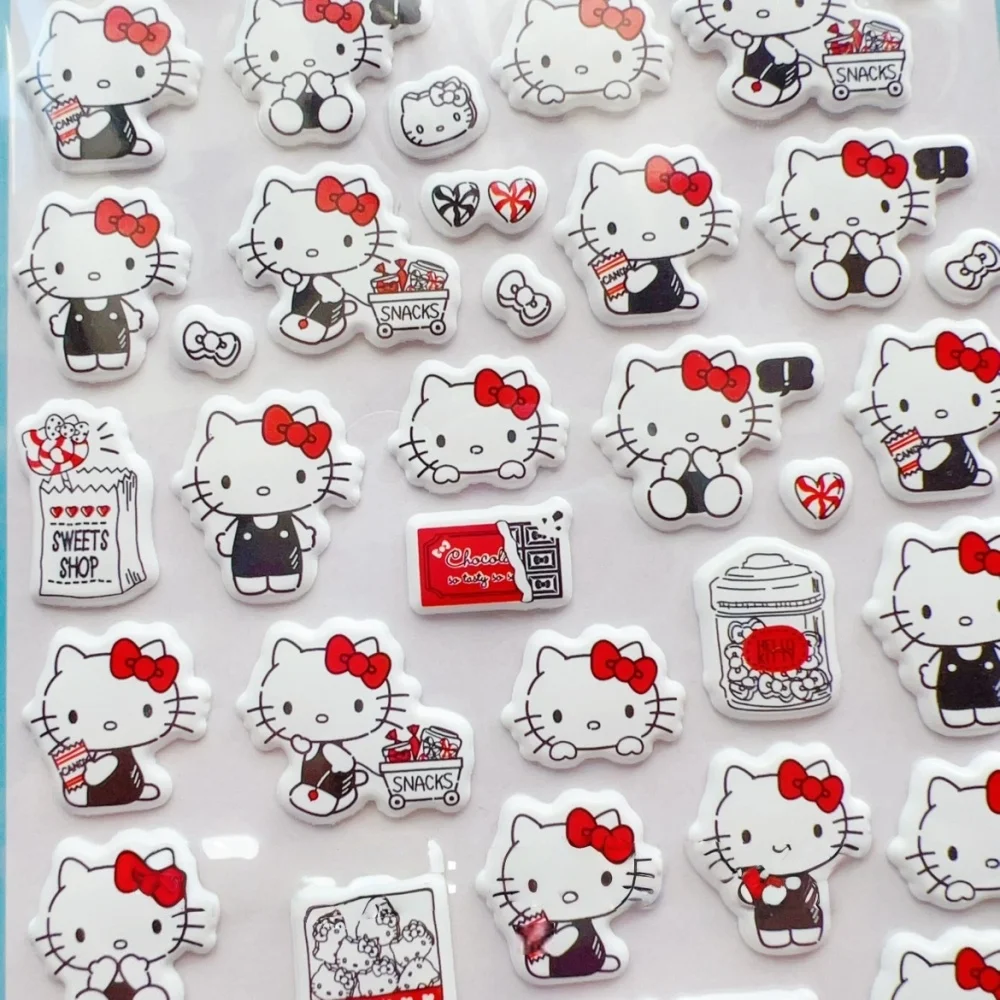 Echte Sanrio Hello Kitty Kuromi Cartoon Sticker voor Telefoon Camera Bagage Journal Decals Handboek Decoratie Meisjes Geschenken