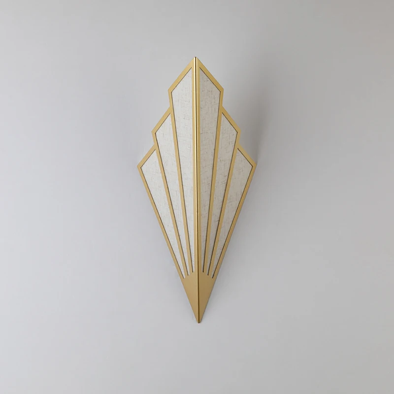 LED Wall Lamp Nordic Bedroom Bedside Fan-shaped Lighting for Living Room Corridor Aisle Stairs Wall Lights Home Decor Sconces