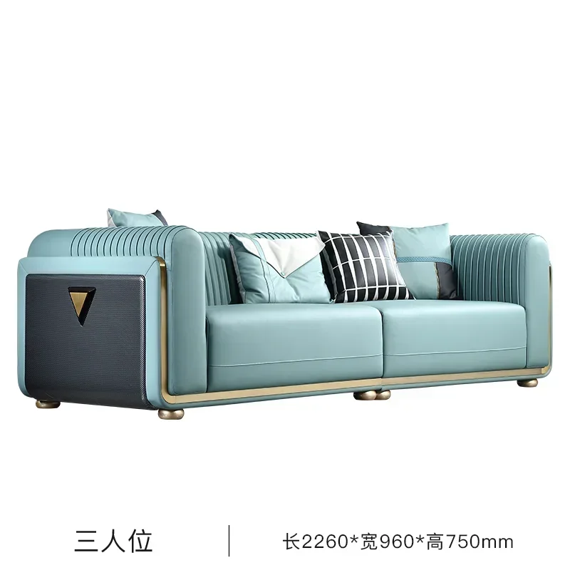 

A13 Modern Italian light luxury leather sofa combination living room furniture original design