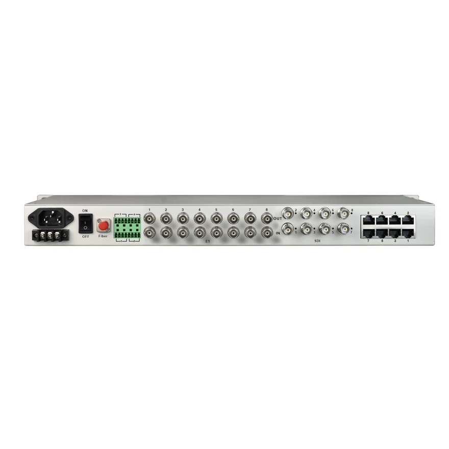 8 3G HIGH DEFINITION-SDI video + 100M/1000M  electric+ 8 telephone +auxiliary ports