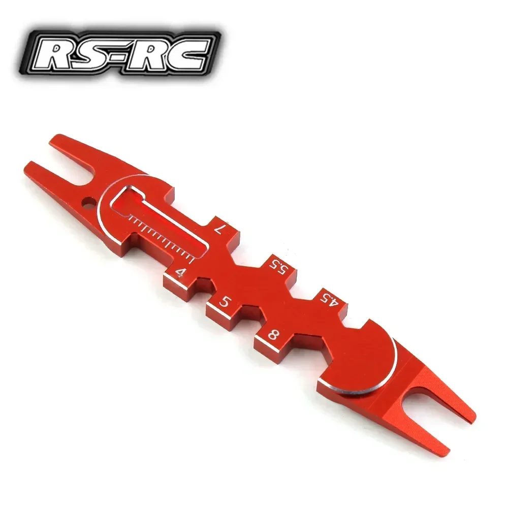 1 STKS Rood/Blauw sleutel RC auto klimmen auto platte running off-road voertuig schokdemper removal tool moer multifunctionele sleutel