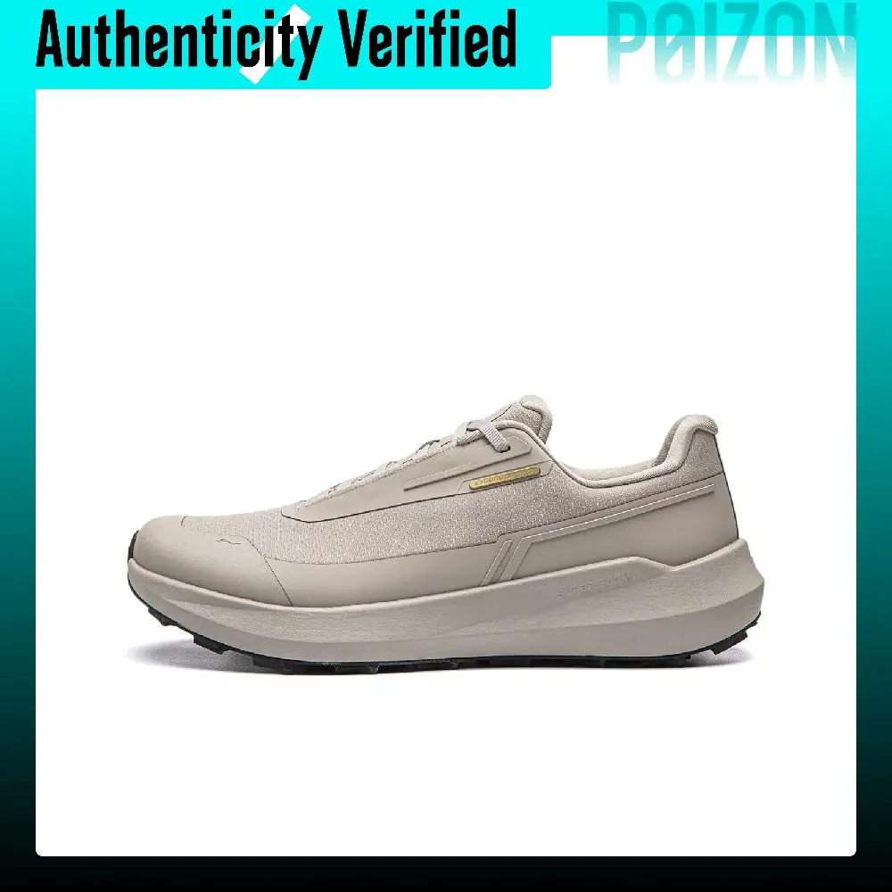 Li Ning Cushioning Slip Resistant Abrasion Resistant Breathable Support Rebound Low top Casual Shoes Unisex Dusty Gray AGCW265-3