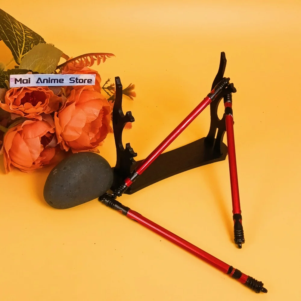 Espada samurái Zenin Maki Katana de Metal de 10 pulgadas, espada Real Jujutsu Kaisen, Katana de hierro, adorno de tres secciones, juguete para regalo afilado